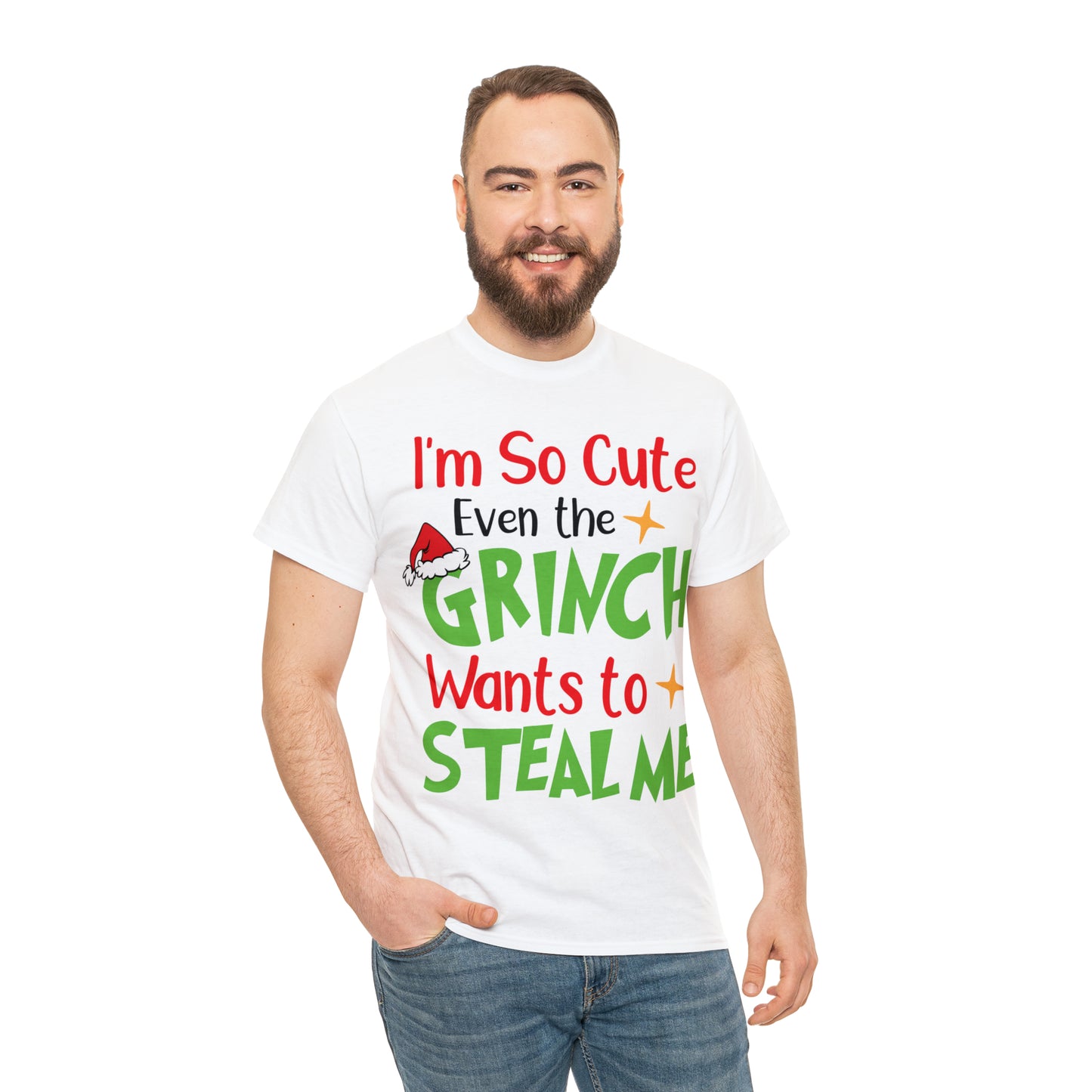 I'm So Cute Even The Grinch Wants to Steal Me Christmas Short Sleeve Tee