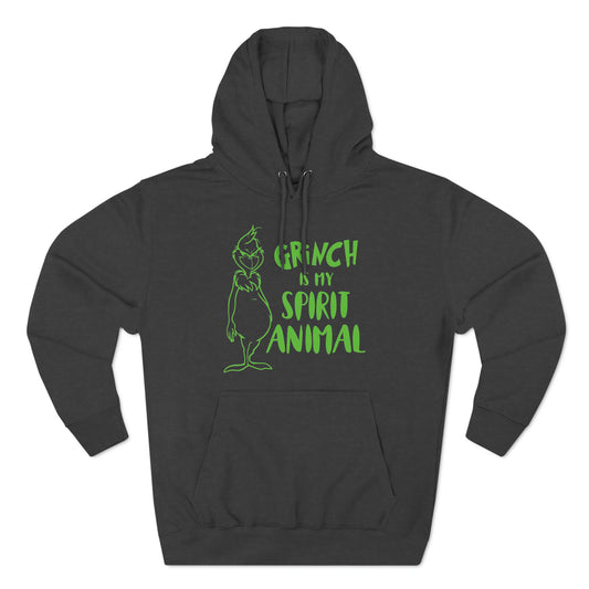 Grinch is My Spirit Animal Christmas Pullover Hoodie