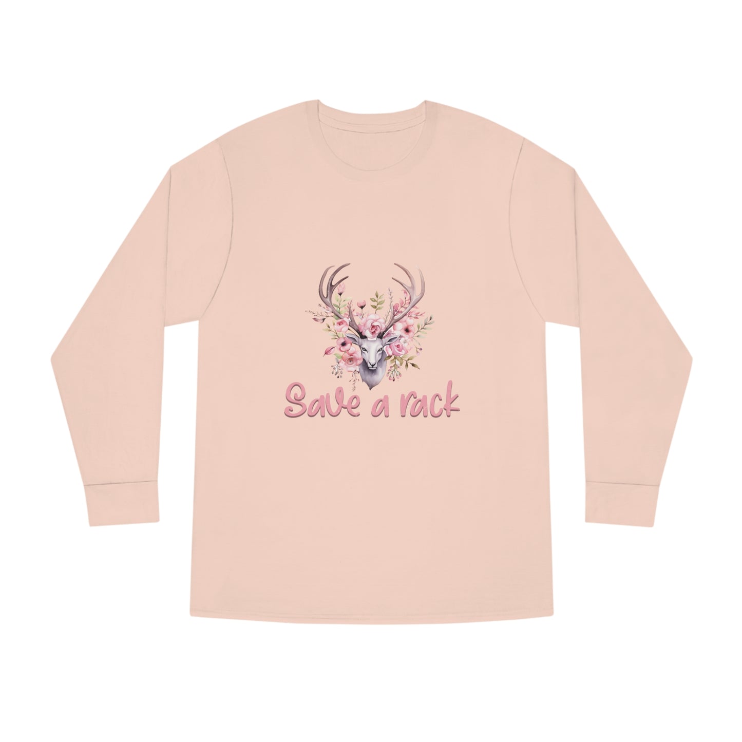 Save a Rack Deer Breast Cancer Long Sleeve T-shirt