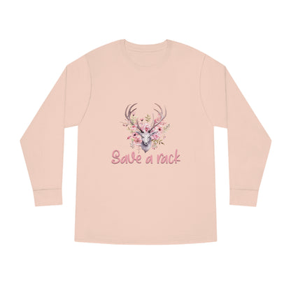 Save a Rack Deer Breast Cancer Long Sleeve T-shirt