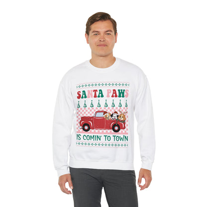 Santa Paws is Comin' to Town Christmas Ugly Sweater Sweatshirt