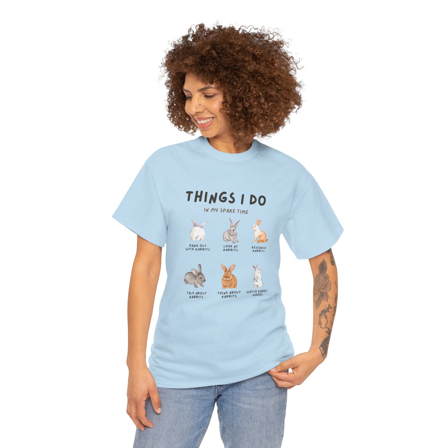 Things I Do In My Spare Time Rabbits Short Sleeve Tshirt