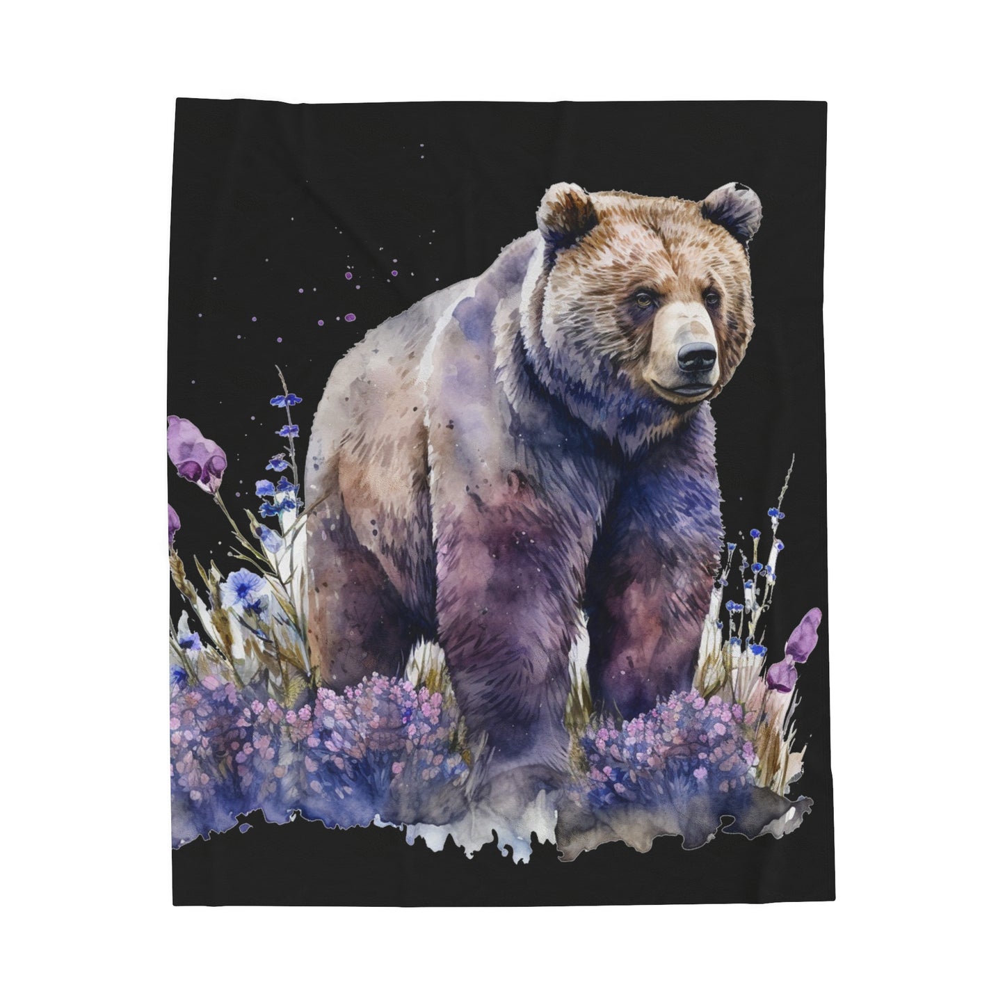 Watercolor Bear Blanket