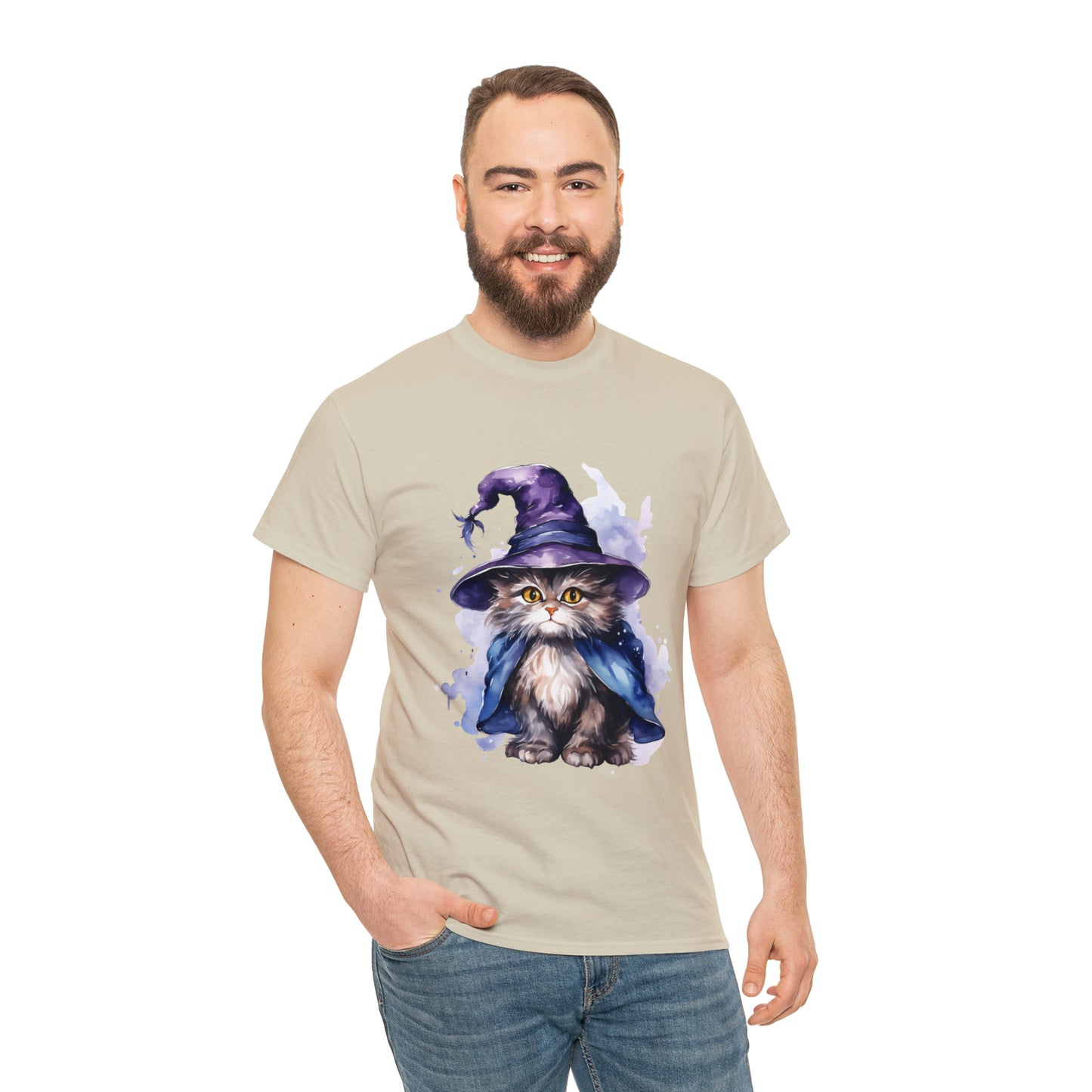 Witch Wizard Cat Halloween Short Sleeve Tee