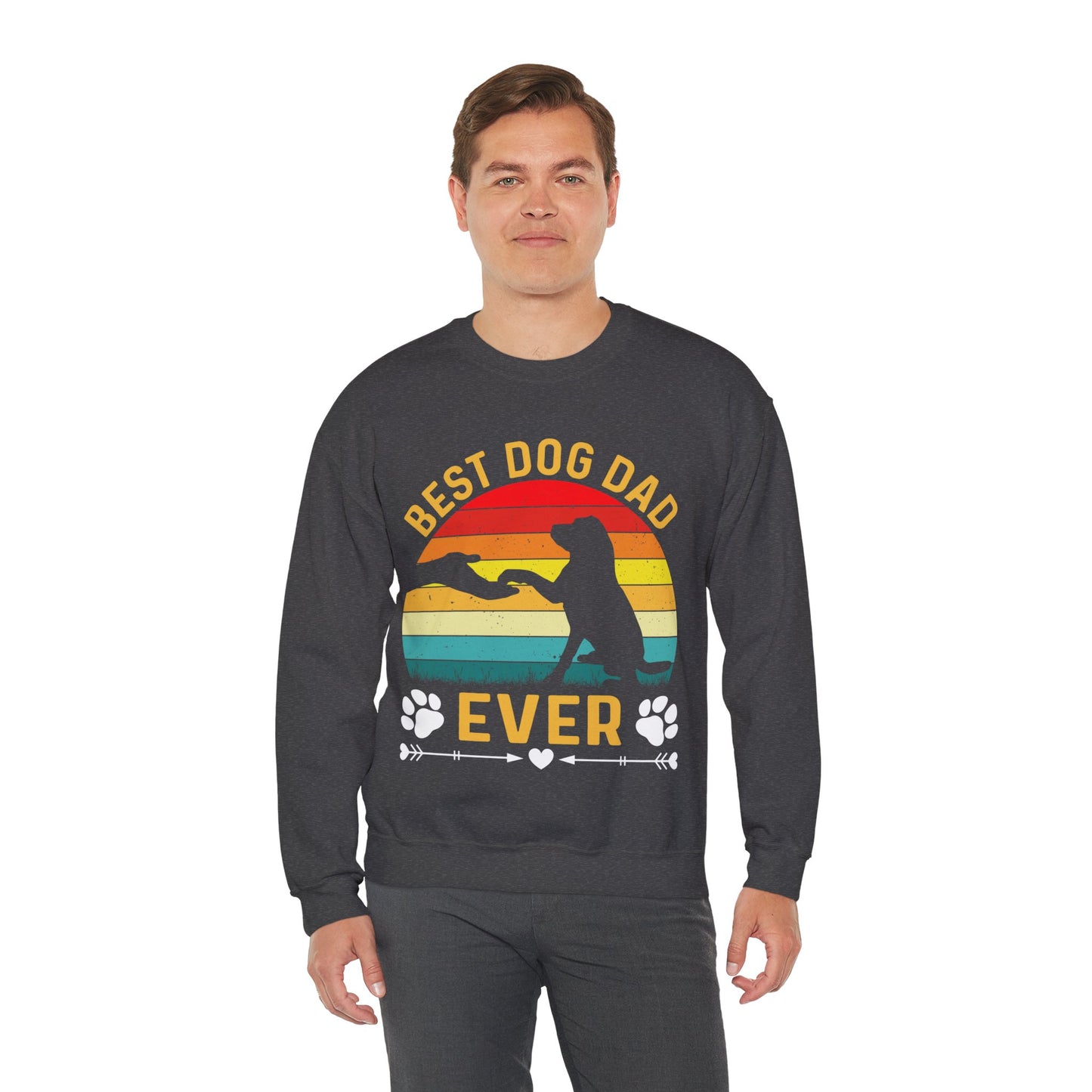 Retro Best Dog Dad Ever Sweatshirt