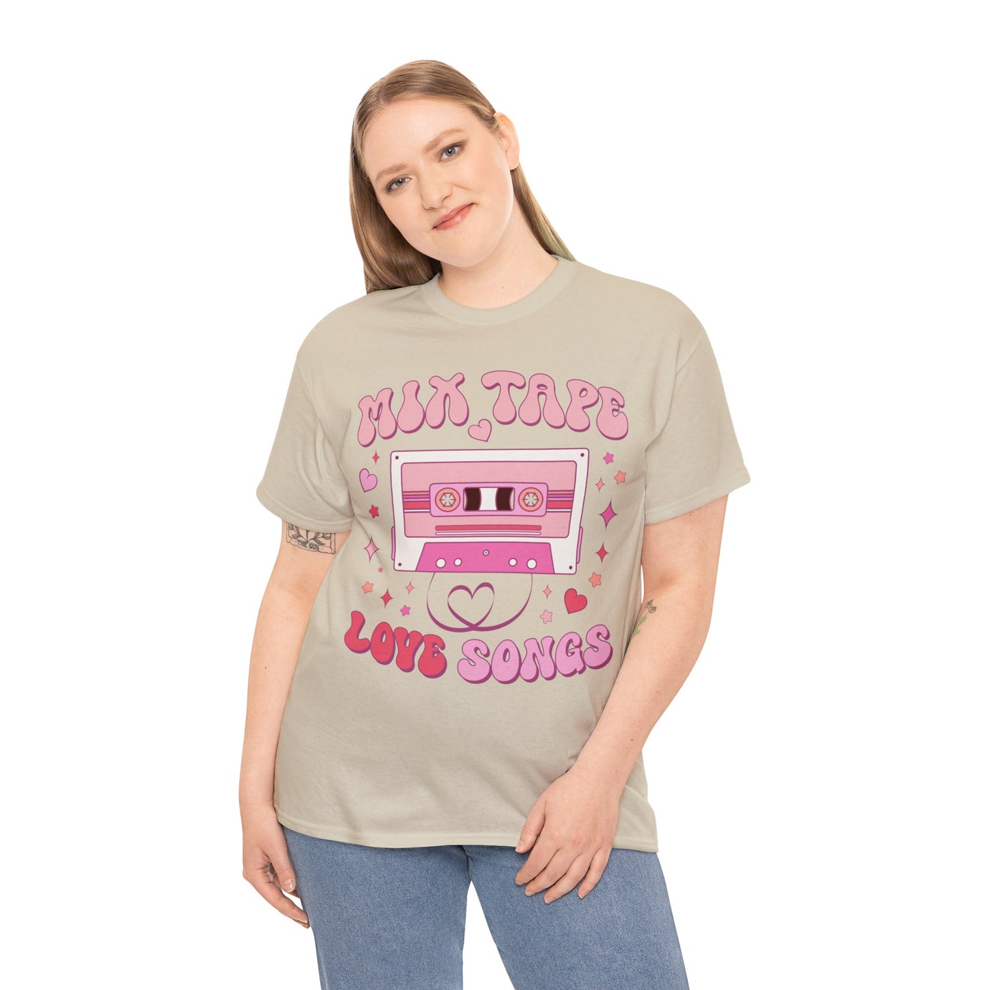 Mix Tape Love Songs Valentine Short Sleeve Tee