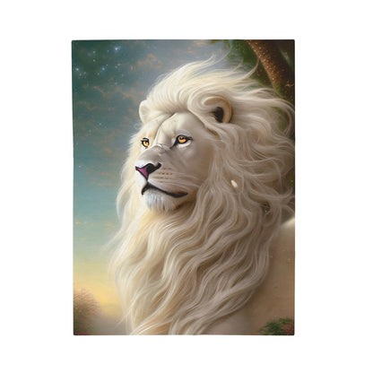 White Lion Head Blanket