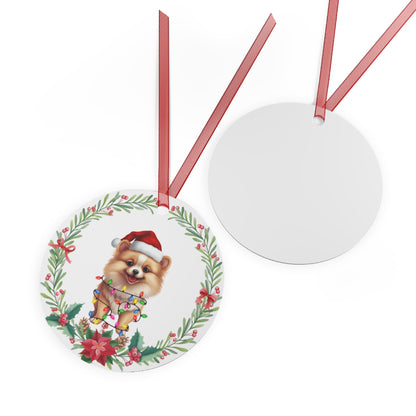 Pomeranian Dog in Lights Ornament