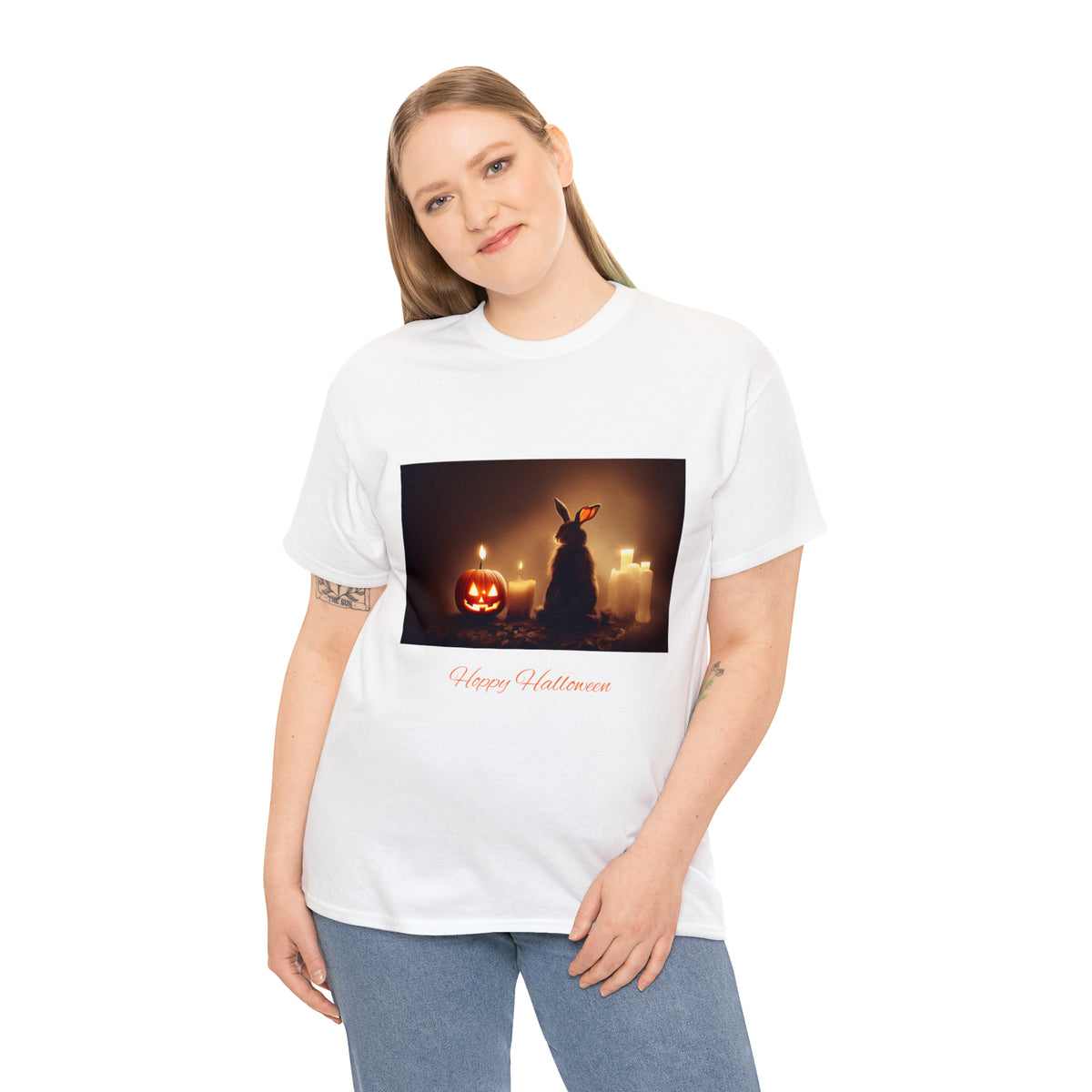 Hoppy Halloween Shirt Rabbit lover cotton Tee Tshirt