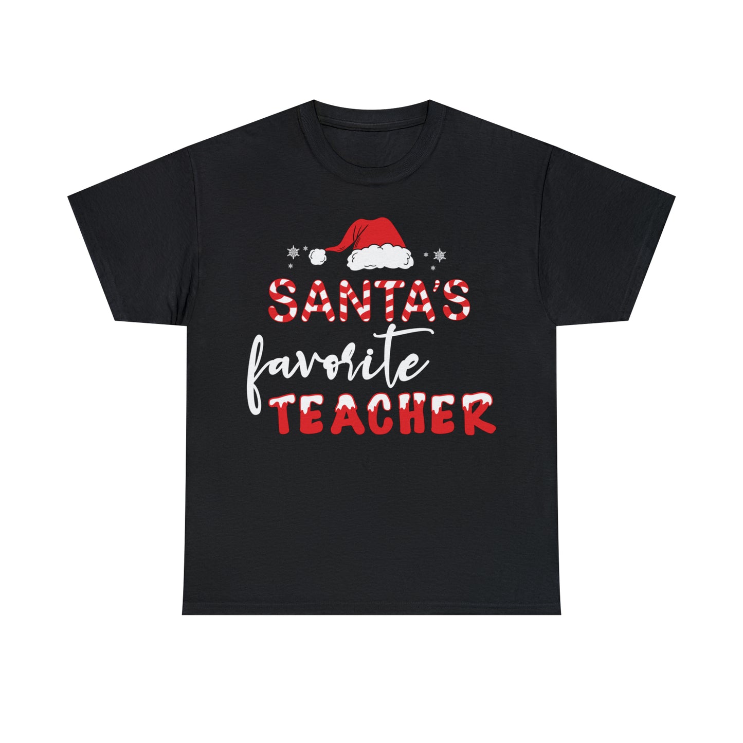 Santa's Favorite Teacher Christmas Short Sleeve Tee