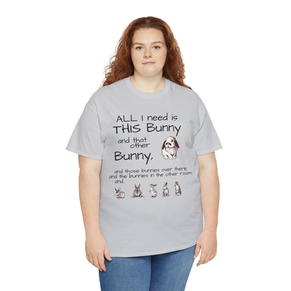 All The Bunnies Rabbit lover Unisex Heavy Cotton Tee