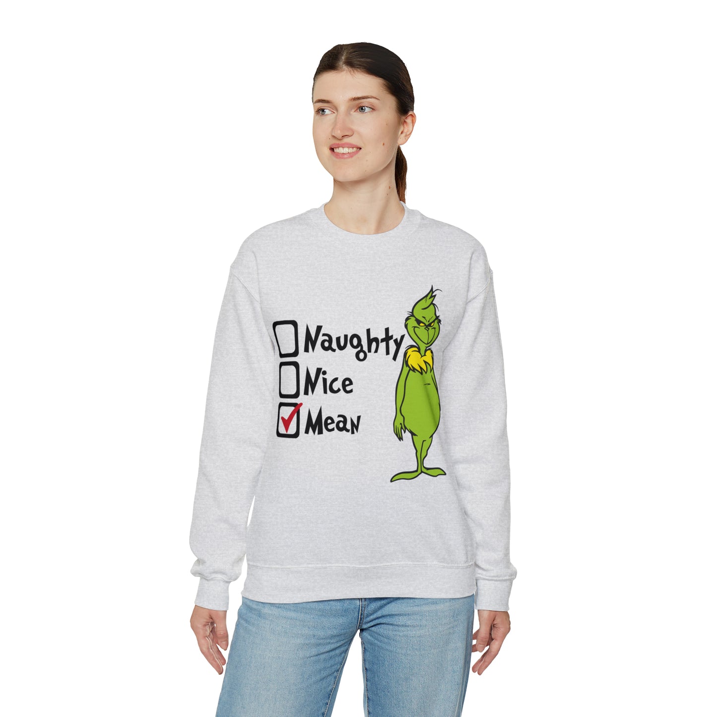 Naughty Nice Mean Grinch Christmas Sweatshirt
