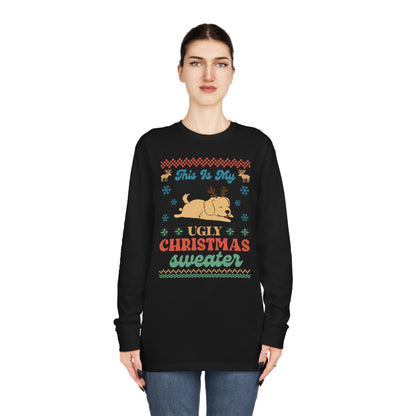 Golden Retriever This is My Ugly Christmas Sweater Long Sleeve Tee