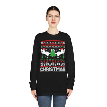 Christmas Cats Ugly Sweater Long Sleeve Tee