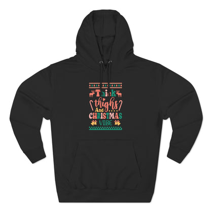 Thick Thighs And Christmas Vibe Ugly Sweater Pullover Hoodie