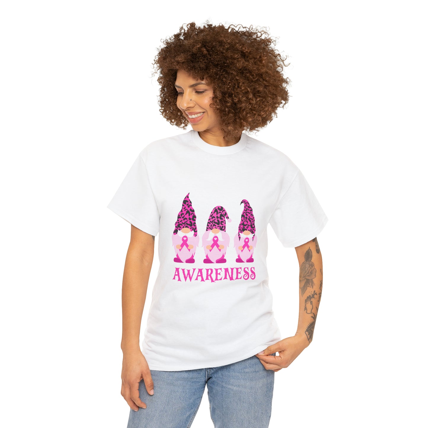 Breast Cancer Awareness Gnomes Short Sleeve Tee