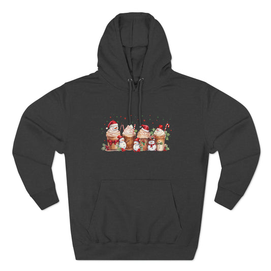 Snowmen Coffee Latte Christmas Pullover Hoodie