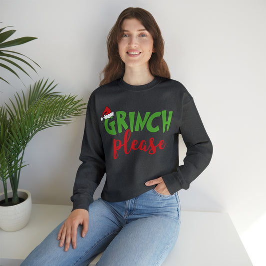 Grinch Please Christmas Sweatshirt