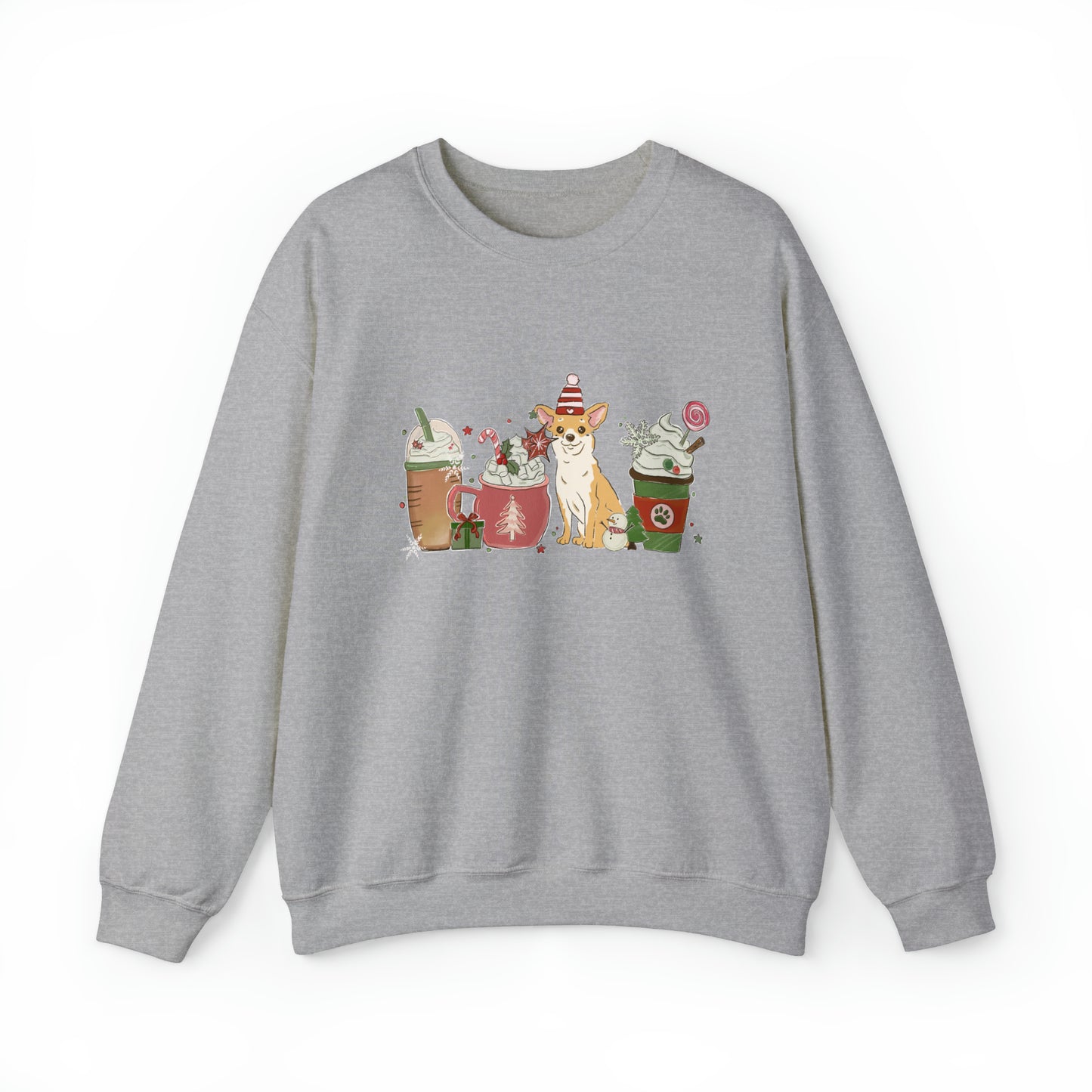 Chihuahua Dog Latte Christmas Sweatshirt