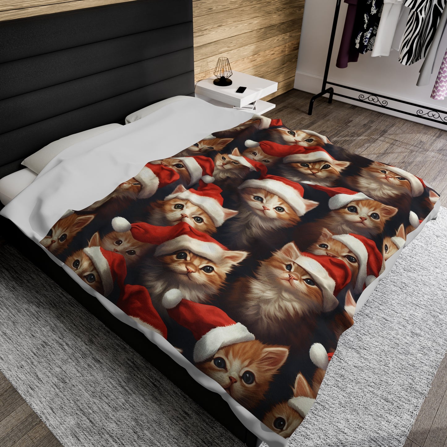 Cats in Santa Hats Blanket