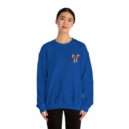 Football Game Day Sweatshirt Mom Dad Parent Football Lover Coquette Bows