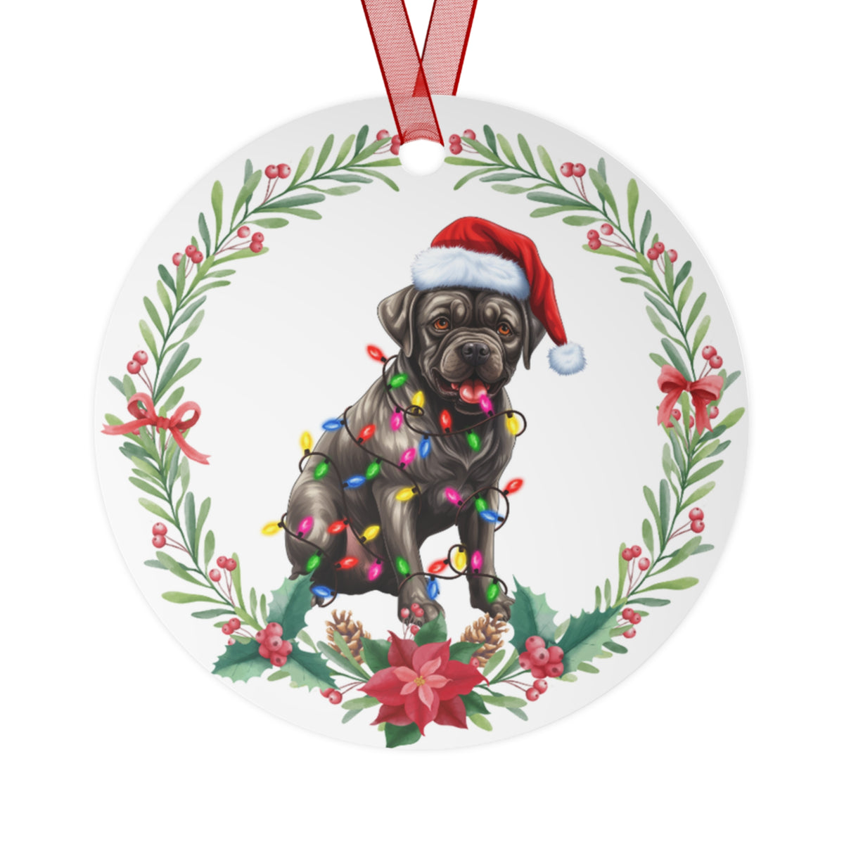 Cane Corso Dog in Lights Ornament