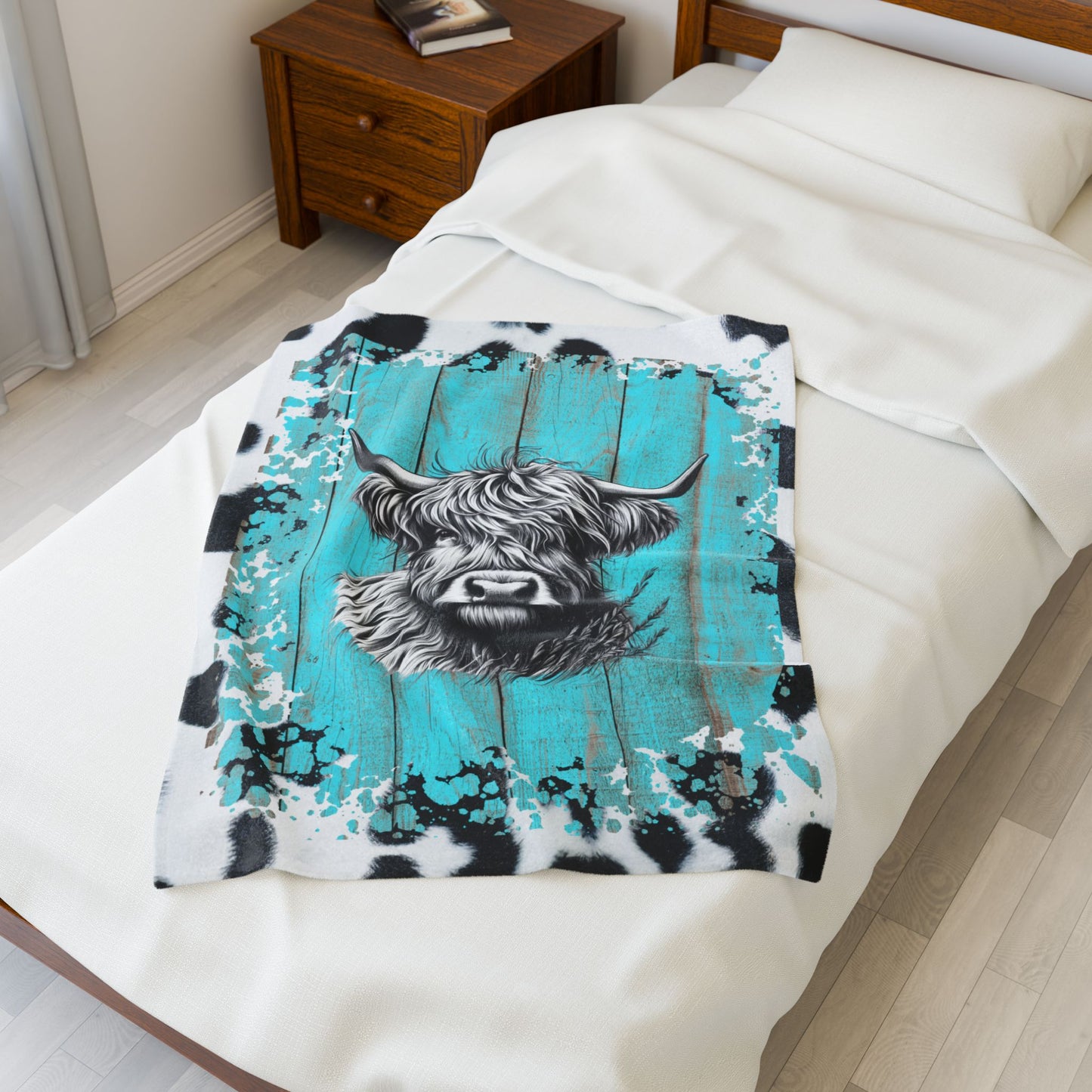 Country Highland Cow Blanket