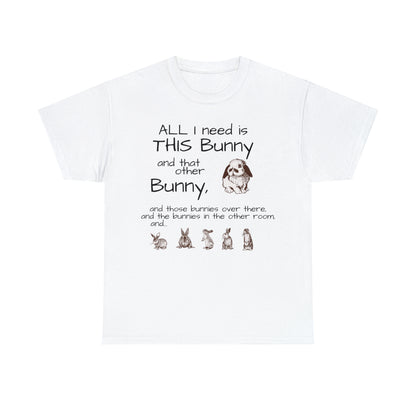 All The Bunnies Rabbit lover Unisex Heavy Cotton Tee