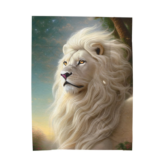 White Lion Head Blanket