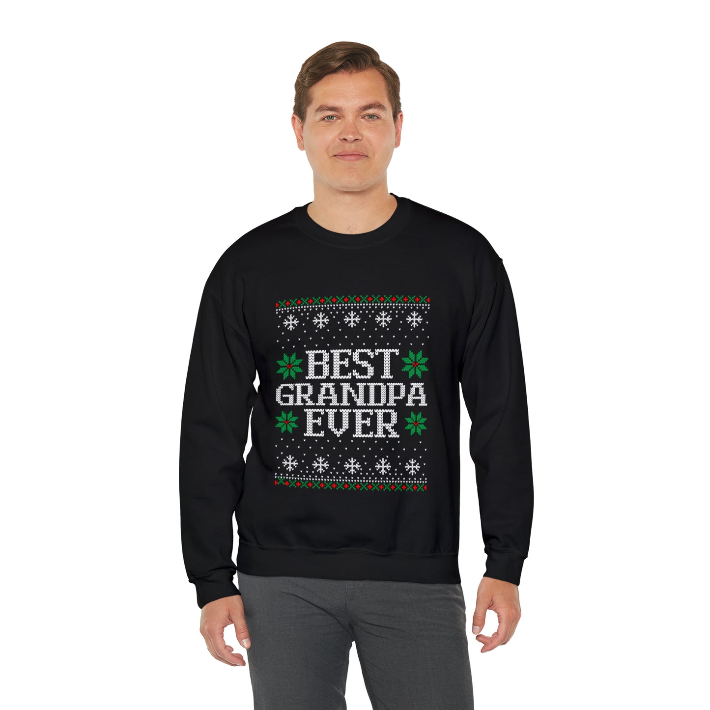 Best Grandpa Ever Christmas Ugly Sweater Sweatshirt