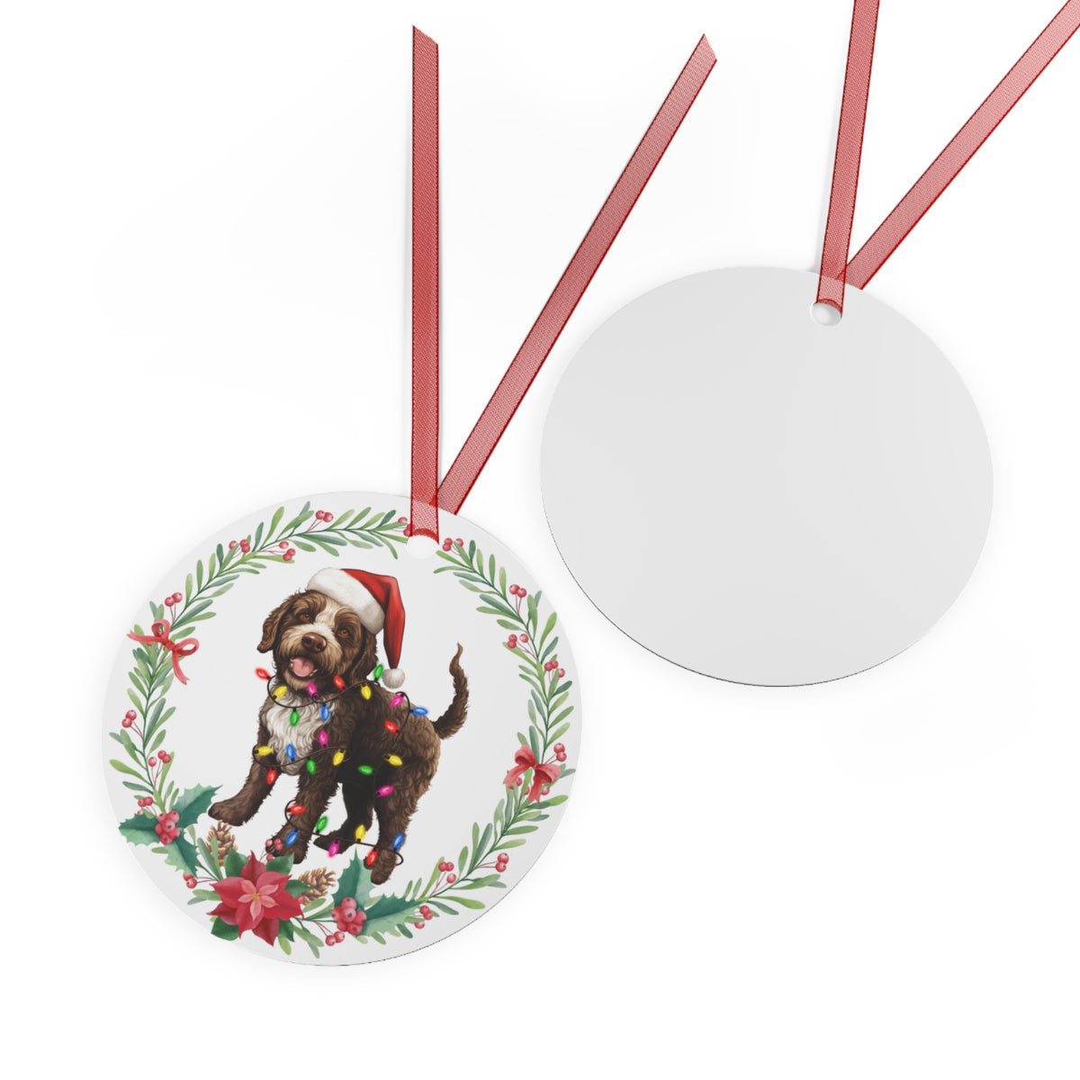 Lagotto Romagnolo Dog in Lights Ornament