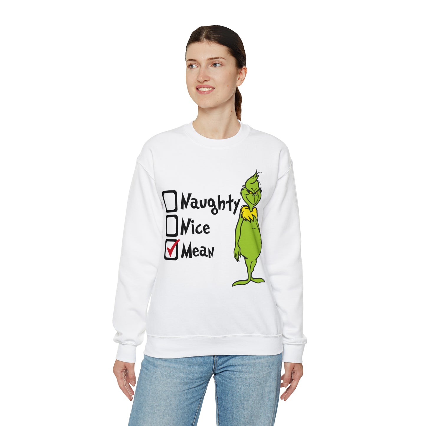 Naughty Nice Mean Grinch Christmas Sweatshirt