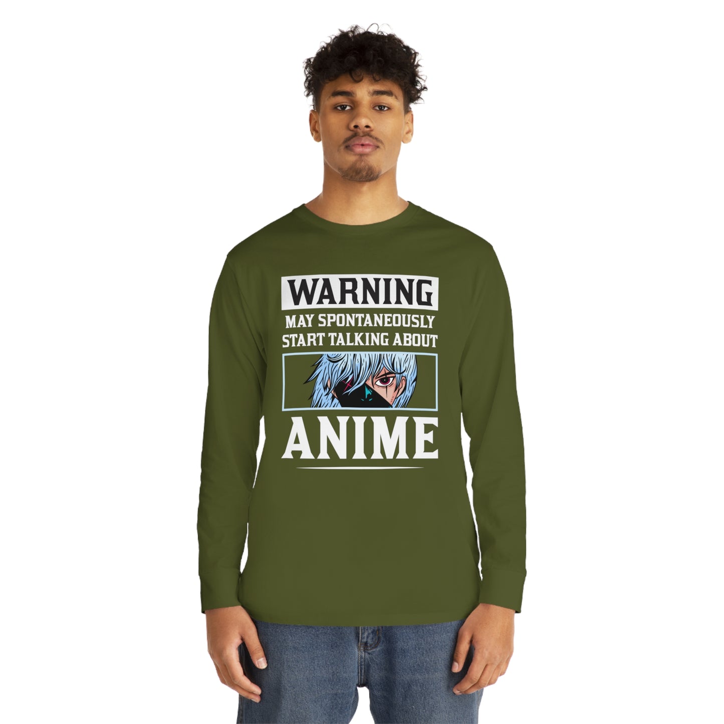 Warning May Spontaneously Start Talking About Anime Long Sleeve Tee