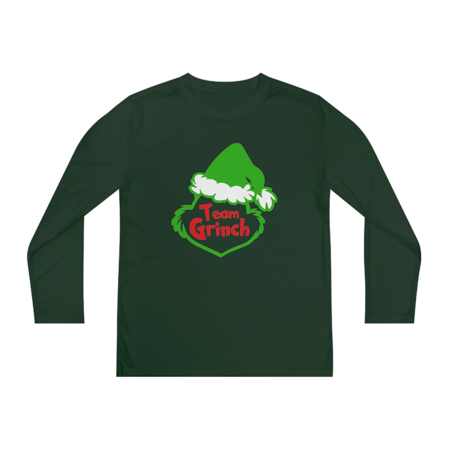 Team Grinch Christmas Youth Long Sleeve Tee