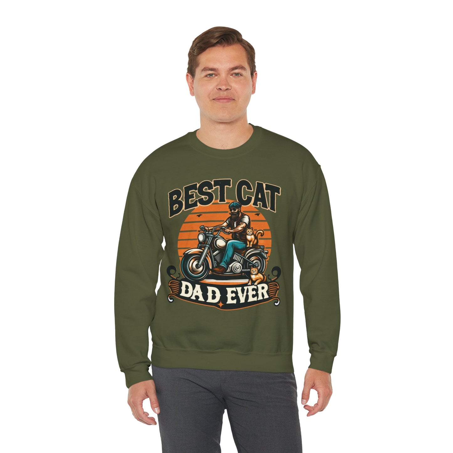 Best Motorcycle Cat Dad Ever Sweatshirt