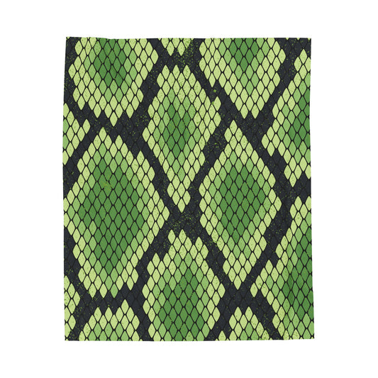 Green Snake Skin Pattern Blanket