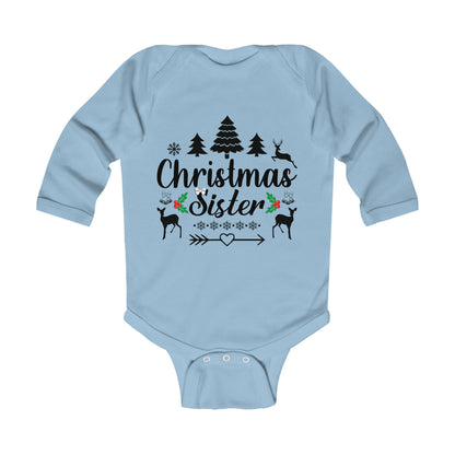 Christmas Sister Family Christmas Infant Long Sleeve Bodysuit