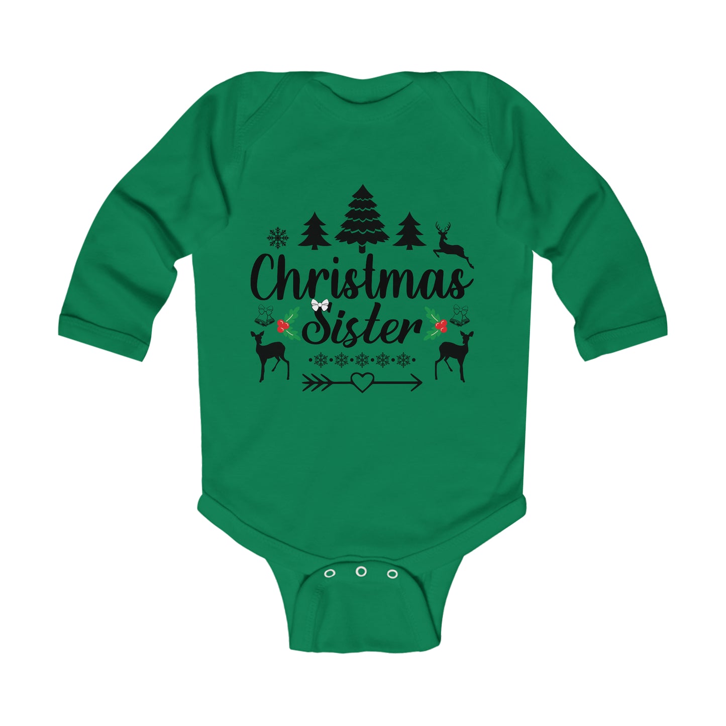 Christmas Sister Family Christmas Infant Long Sleeve Bodysuit