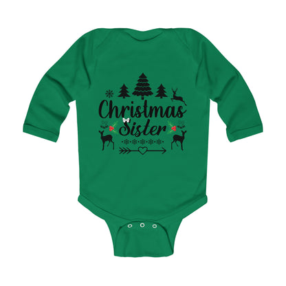 Christmas Sister Family Christmas Infant Long Sleeve Bodysuit