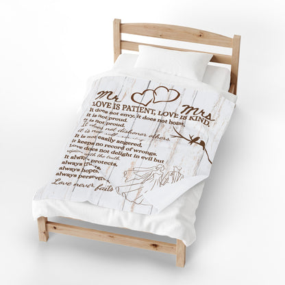 Mr & Mrs Wedding Couple Blanket