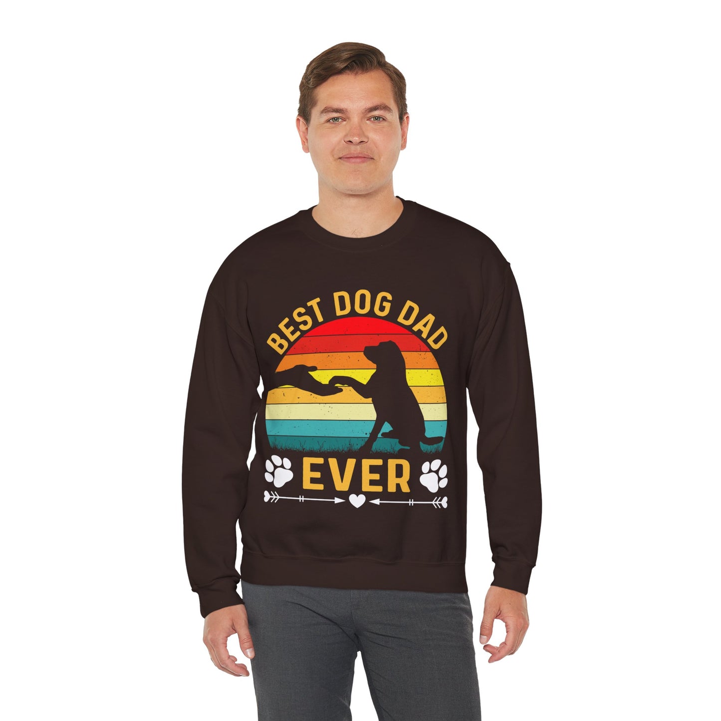 Retro Best Dog Dad Ever Sweatshirt