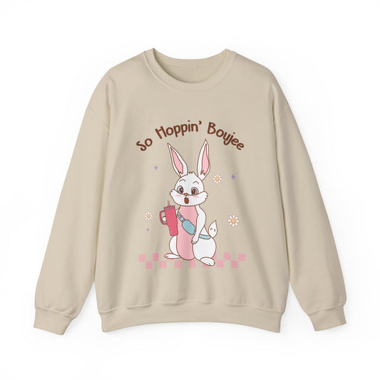 So Hoppin' Boujie Rabbit Easter Pocket Sweatshirt