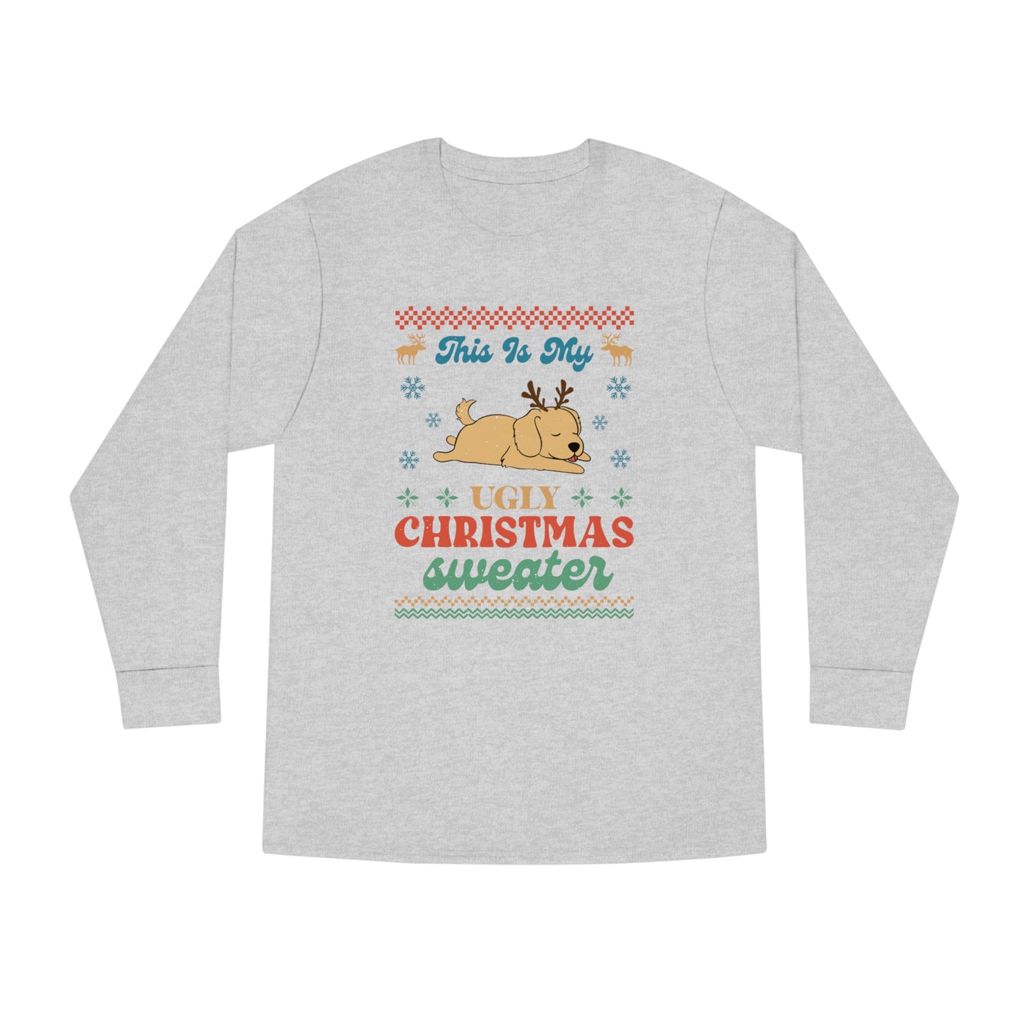 Golden Retriever This is My Ugly Christmas Sweater Long Sleeve Tee