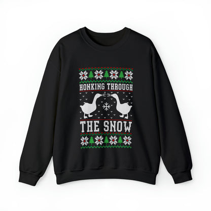 Honking Through The Snow Christmas Ugly Sweater Sweatshirt