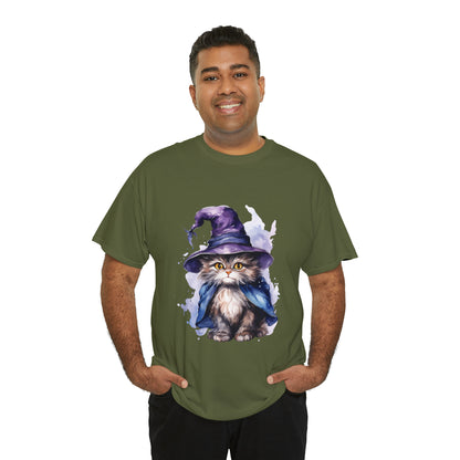 Witch Wizard Cat Halloween Short Sleeve Tee