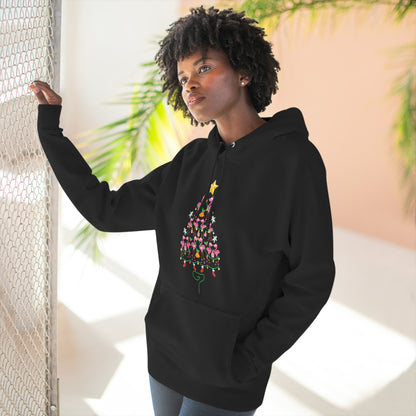 Flamingo Christmas Tree Christmas Pullover Hoodie