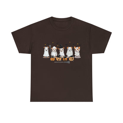 Puppy Ghosts Halloween Short Sleeve Tee