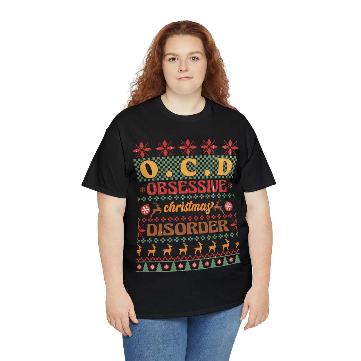 O.C.D. Obsessive Christmas Disorder Ugly Sweater Short Sleeve Tee