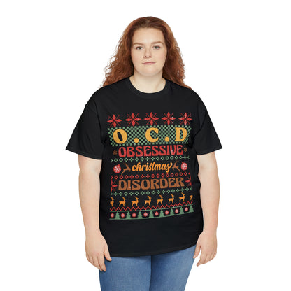O.C.D. Obsessive Christmas Disorder Ugly Sweater Short Sleeve Tee