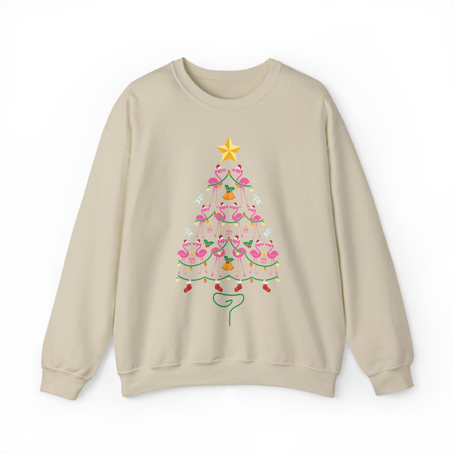 Flamingo Christmas Tree Christmas Sweatshirt